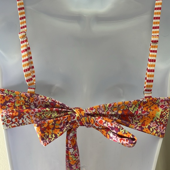 Floral Print Bandeau Underwire Ruched Bikini Set - Picture 4 of 9